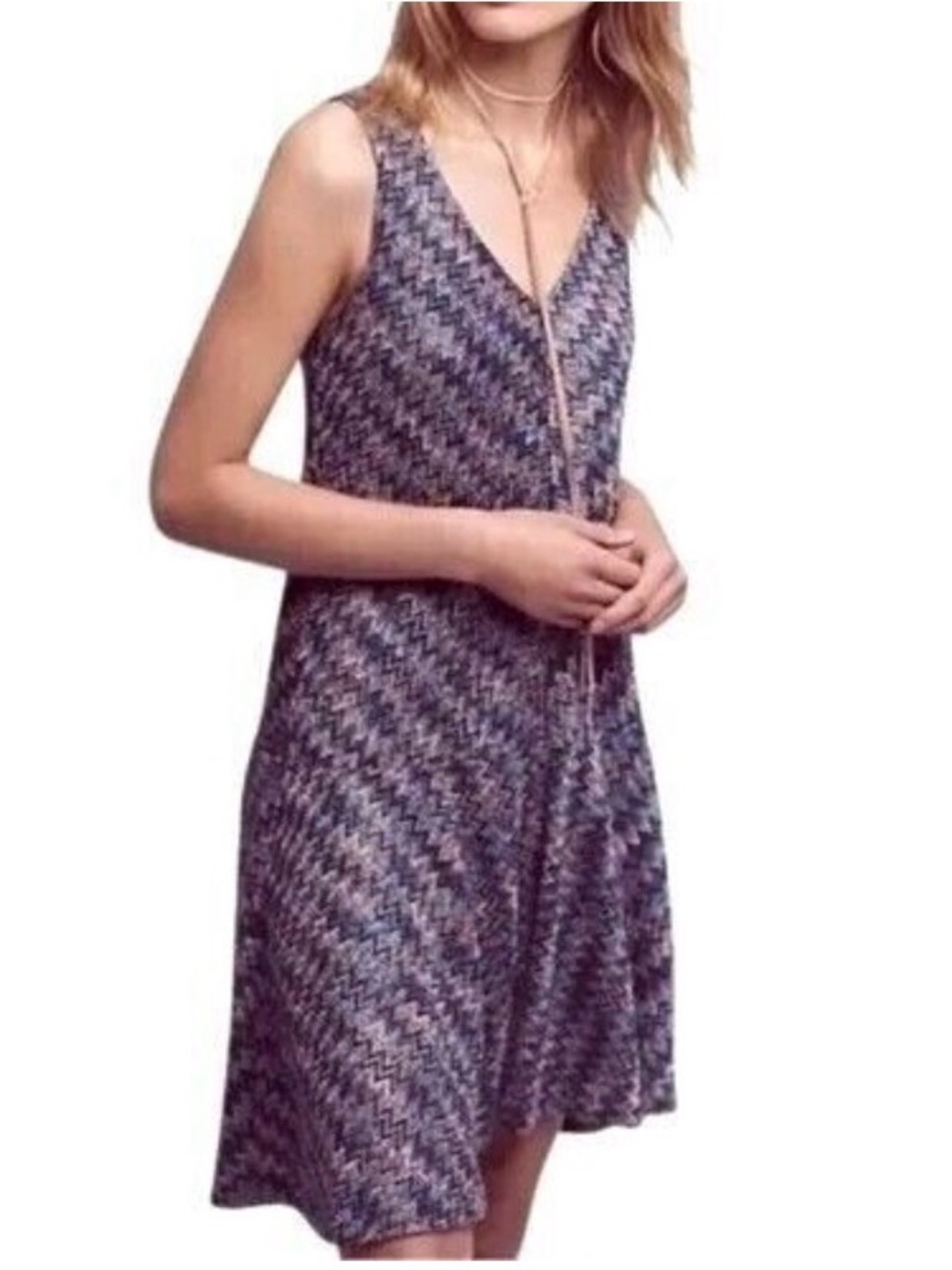 Anthropologie Maeve Westwater Chevron Knit Dress